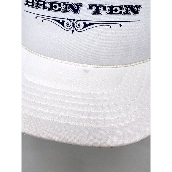 Vintage 80s BREN TEN Pistol Firearm Mesh Foam Trucker Hat Snapback - White Japan - Picture 2 of 9